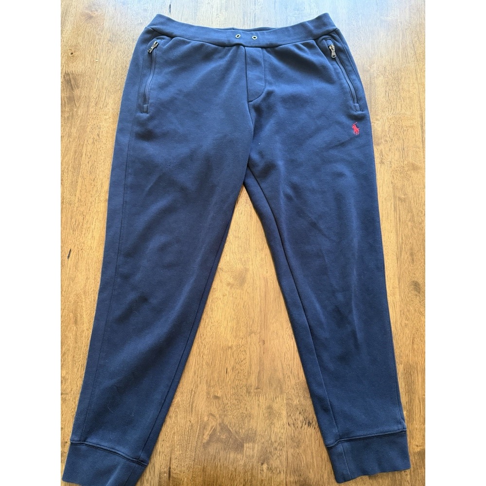 Polo Ralph Lauren Men's Joggers Zip Pockets Navy Size Medium